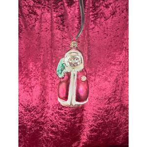 Vintage Christmas Handblown Glass Ornament Old World Santa Inge Glas Germany